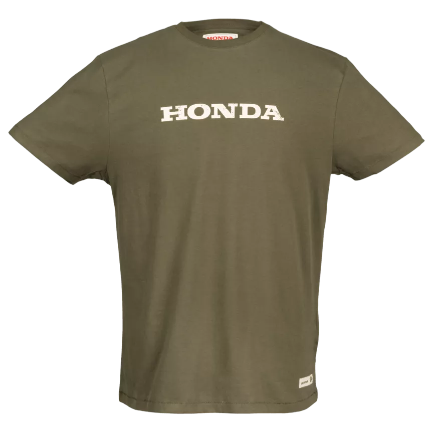HONDA LOGO LETTERING HTG TEE OLIVE GREEN