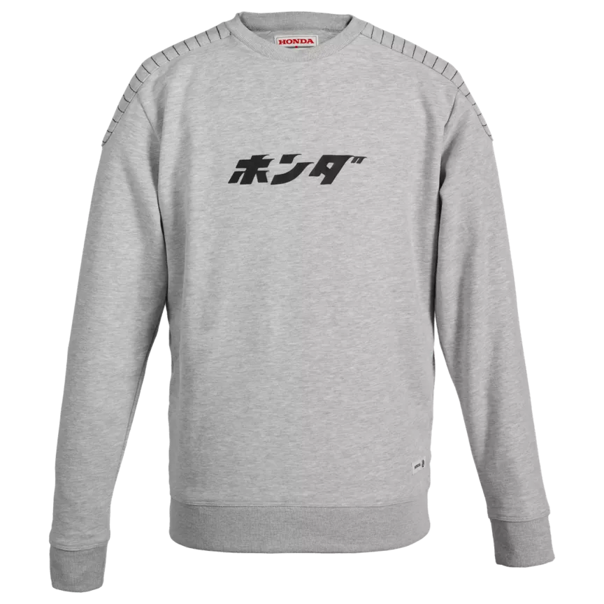 HONDA JAPAN LETTERING HTG CREWNECK GRAY