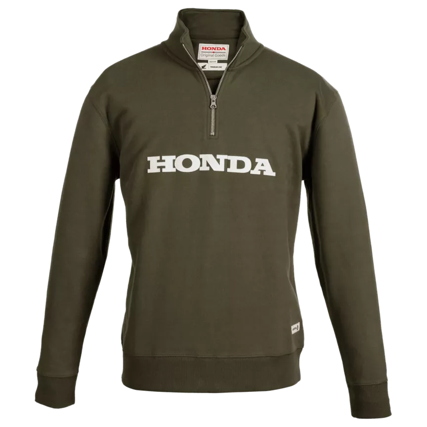 HONDA HTG QUARTER ZIP OLIVE GREEN